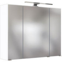 SPIEGELSCHRANK 80/66/20 cm  - Chromfarben/Weiß, Design, Glas/Holzwerkstoff (80/66/20cm) - Held