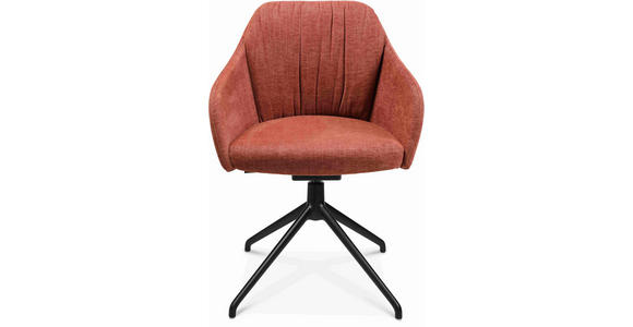 ARMLEHNSTUHL in Aluminium Velours - Rot/Schwarz, Design, Textil/Metall (58/81,5-84,5/60cm) - Johann Jakob