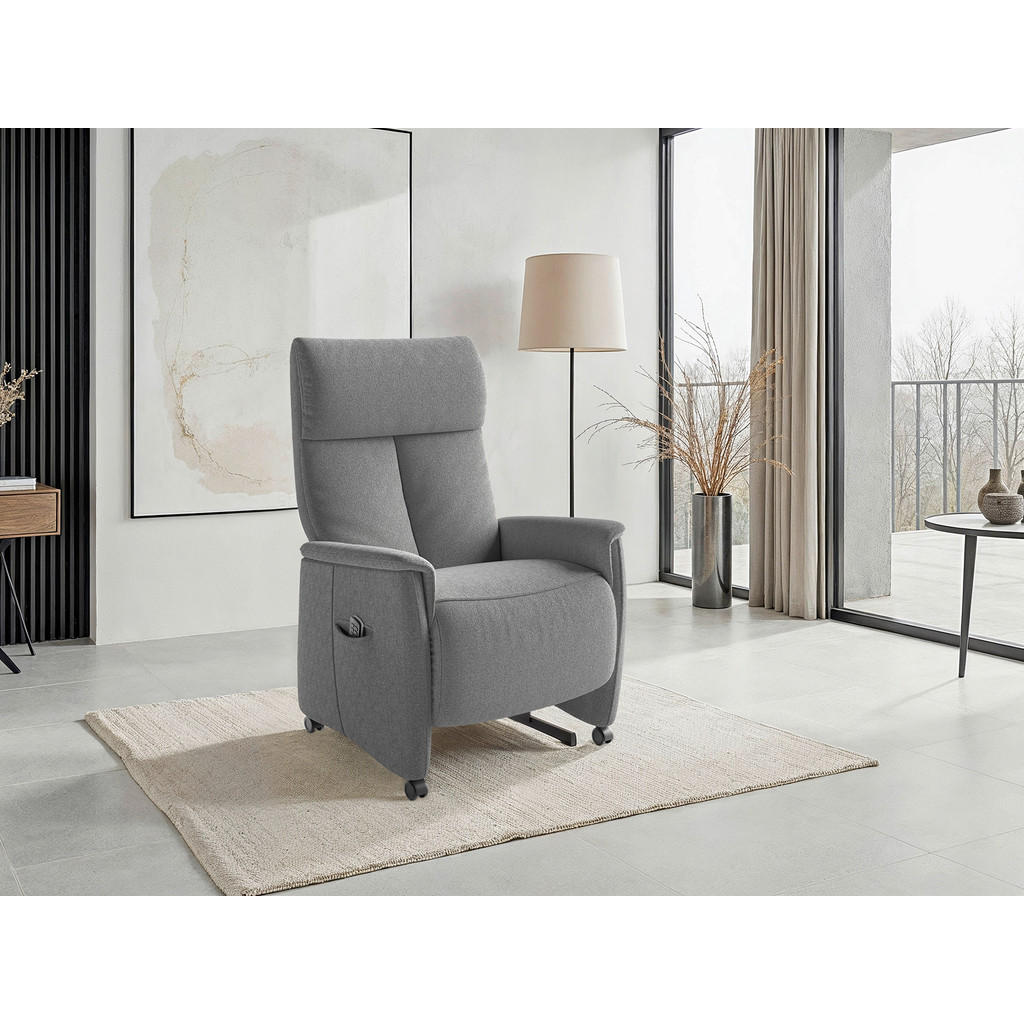 Sit & More RELAXAČNÉ KRESLO, textil, antracitová