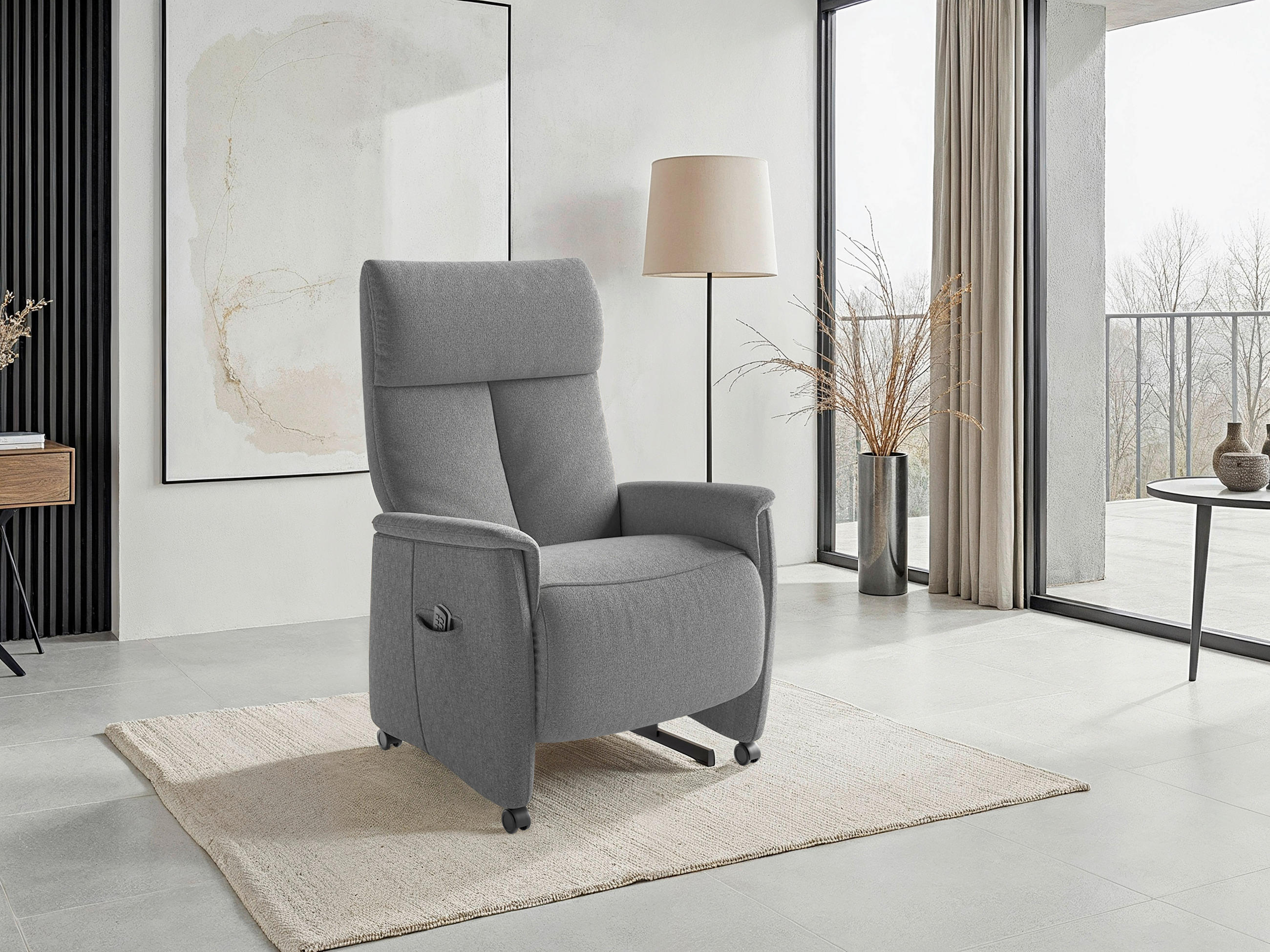 Sit & More RELAXAČNÍ KŘESLO, textil, antracitová