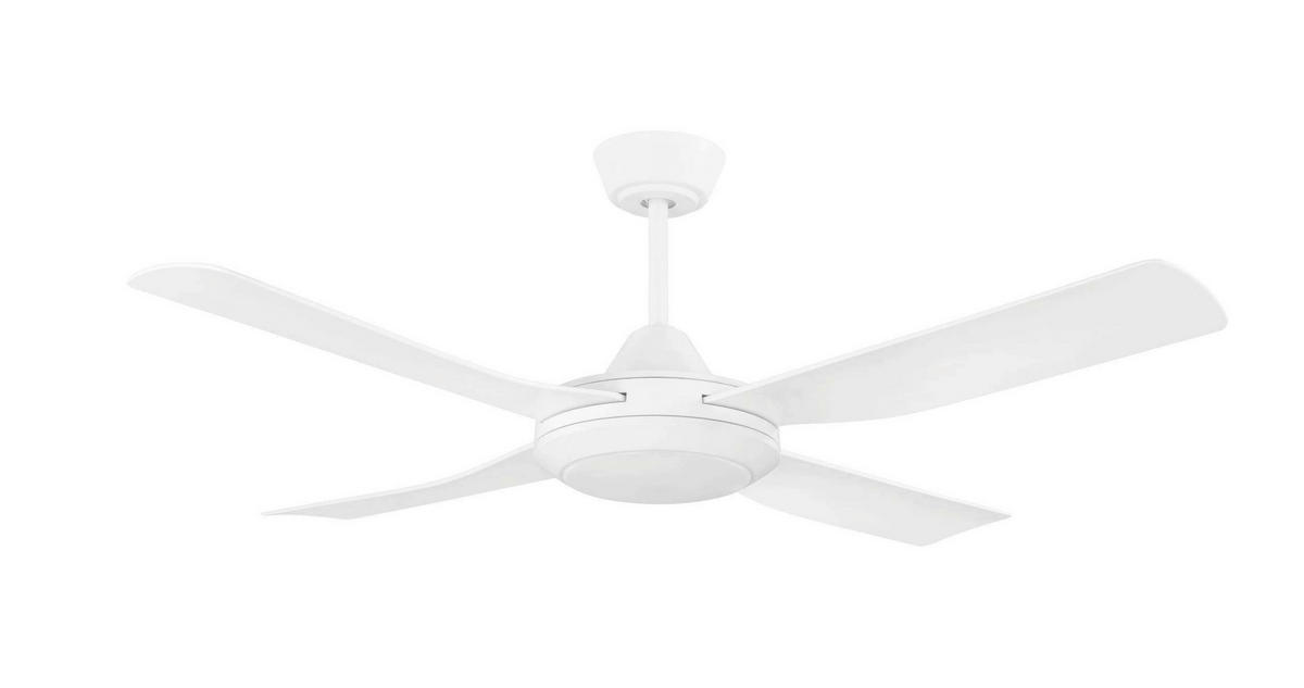 DECKENVENTILATOR - Weiß, Basics, Naturmaterialien/Kunststoff (122/33,4cm) - Eglo