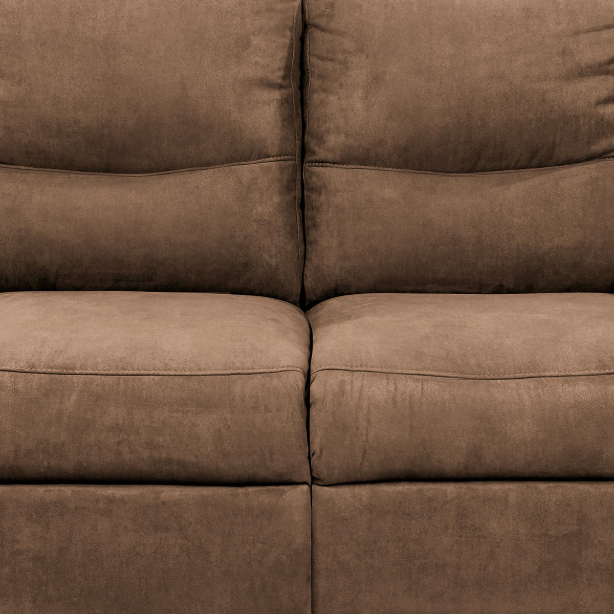 2-SITZER-SOFA Flachgewebe Braun  - Schwarz/Braun, Design, Holz/Textil (174/97/97cm) - Livetastic