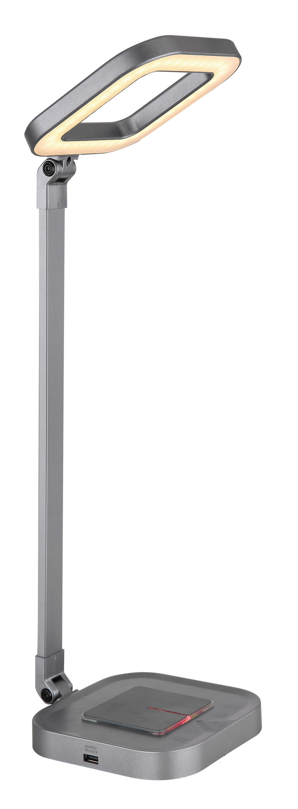 LED-SVETILKA ZA PISALNO MIZO     14,5/14,5/43 cm          - siva/bela, Basics, kovina/umetna masa (14,5/14,5/43cm) - Globo