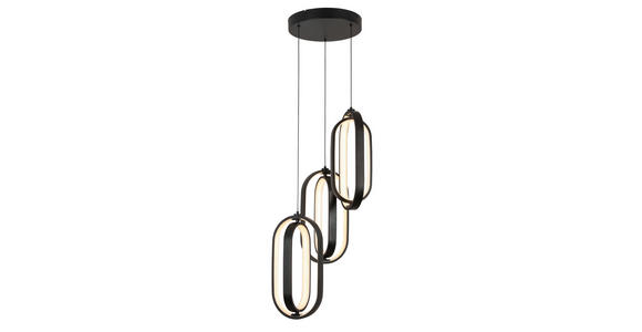 LED-HÄNGELEUCHTE 34/250 cm - Schwarz, Design, Kunststoff/Metall (34/250cm) - Novel