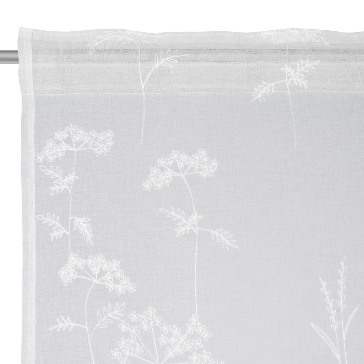 HOTOVÝ ZÁVĚS, průhledné, 140/245 cm - bílá, Konvenční, textil (140/245cm) - Esposa