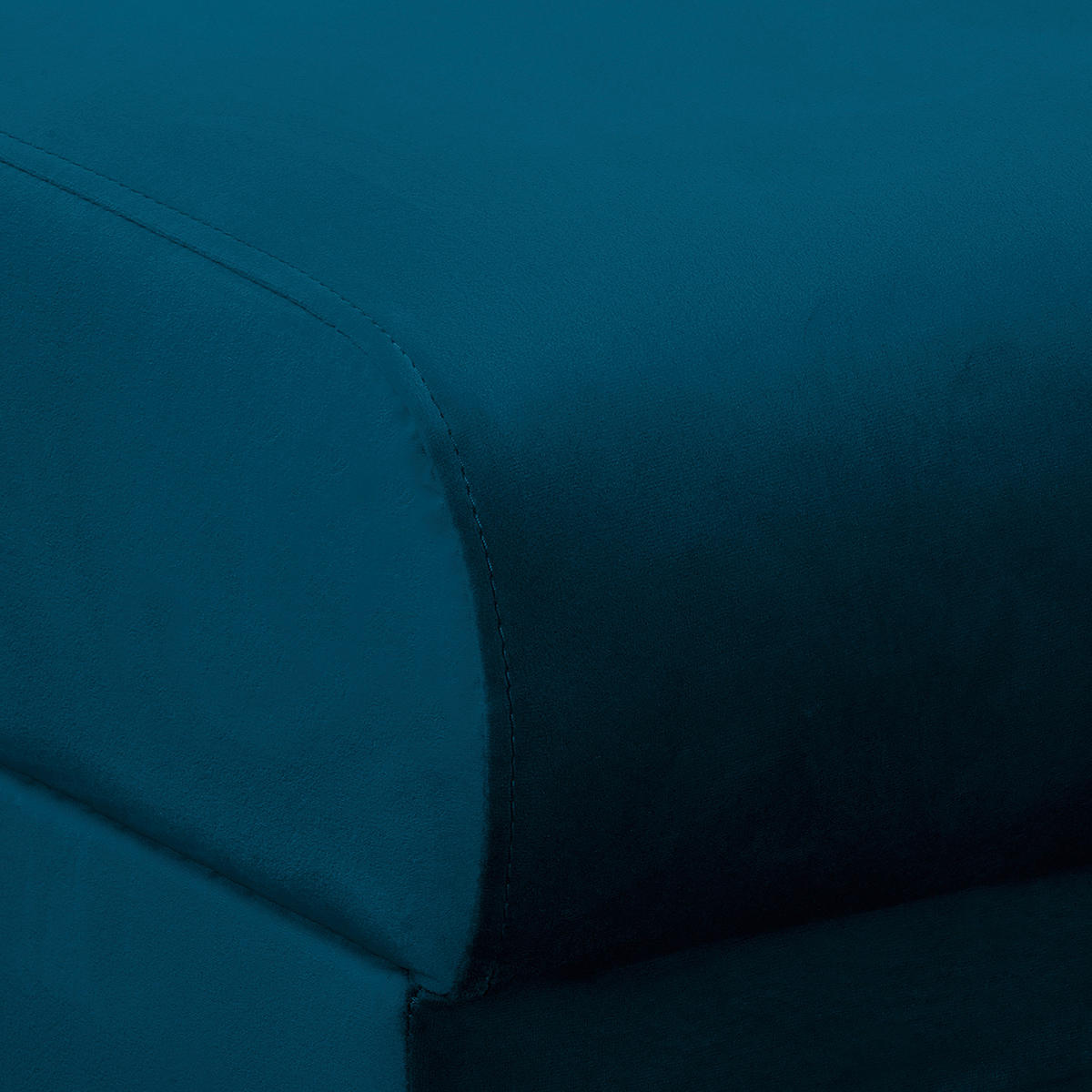 ECKSOFA Mikrofaser Blau  - Wengefarben/Blau, Design, Holz/Textil (150/230cm) - Livetastic