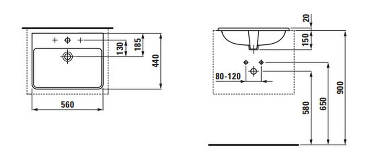 BADEZIMMER  in 188,1 cm  - Chromfarben/Eichefarben, KONVENTIONELL, Glas/Keramik (188,1cm) - Moderano