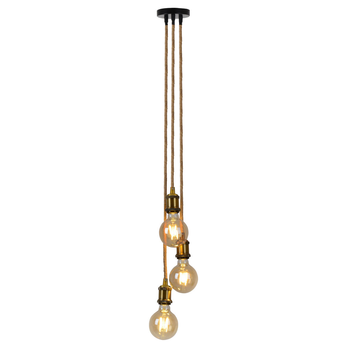 HÄNGELEUCHTE 17/87,5 cm   - Messingfarben/Naturfarben, Design, Naturmaterialien/Metall (17/87,5cm) - Näve