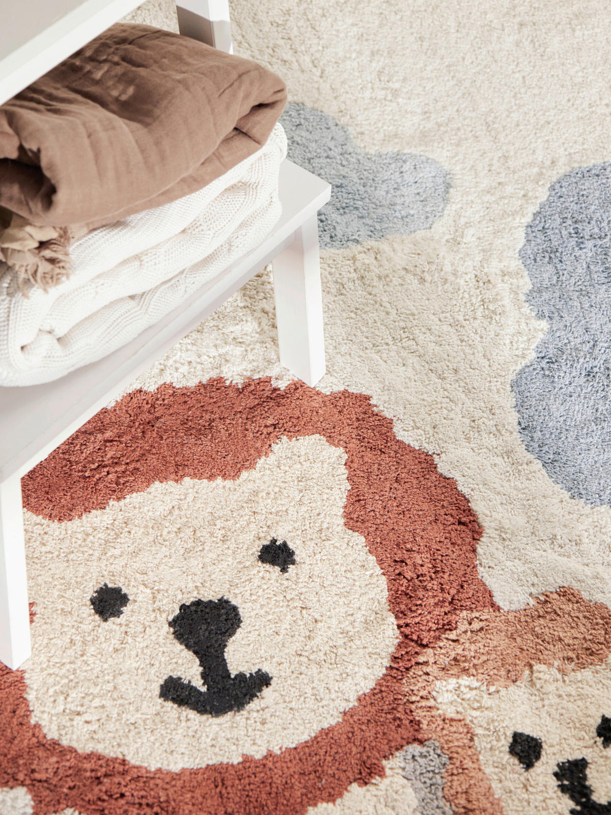 KINDERTEPPICH 140/200 cm Snuggle Lionel Tier  - Blau/Multicolor, Basics, Kunststoff/Textil (140/200cm) - Hanse Home