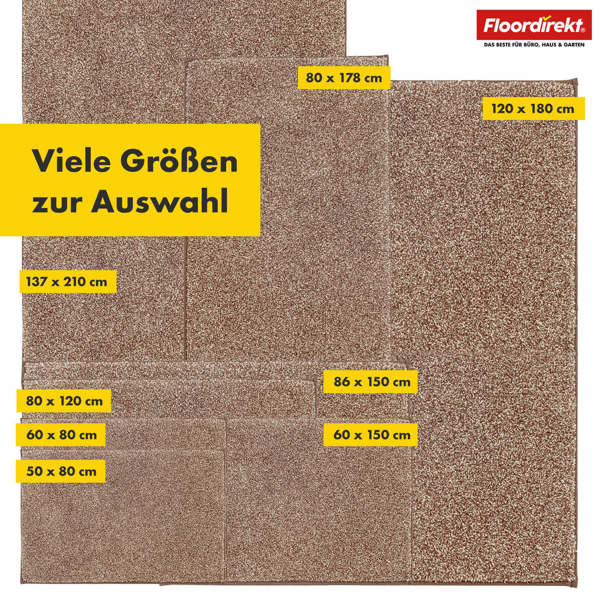BADEMATTE Nasa Braun 137/210 cm  - Braun, Basics, Kunststoff/Textil (137/210cm) - Floordirekt