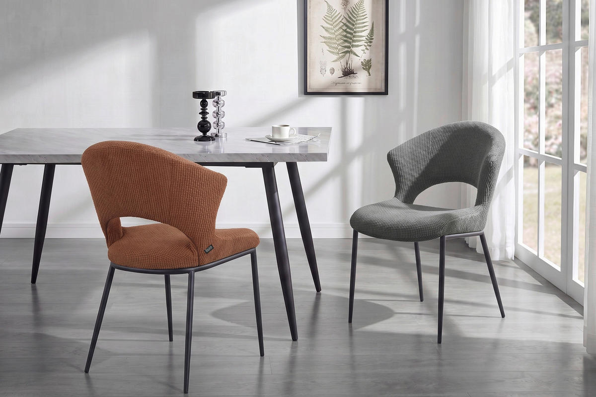 STUHL   Webstoff  Grün  - Schwarz/Grün, Design, Textil/Metall (56,5/83,5/63,5cm) - Stylife