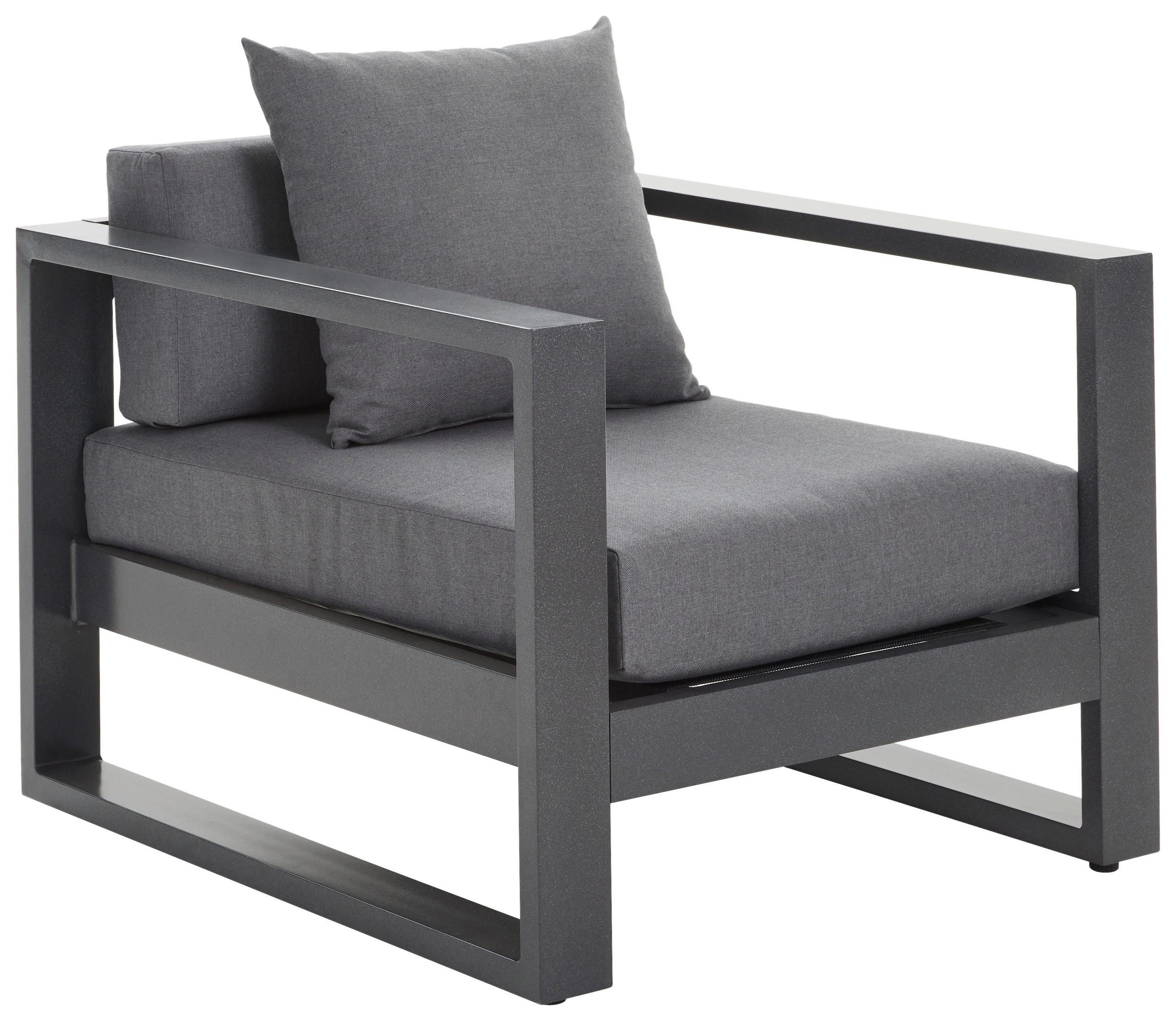 LOUNGESESSEL  - Anthrazit, Design, Textil/Metall (76/60/90cm) - Amatio