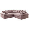 ECKSOFA Rosa Cord  - Schwarz/Rosa, Design, Kunststoff/Textil (284/284cm) - Carryhome