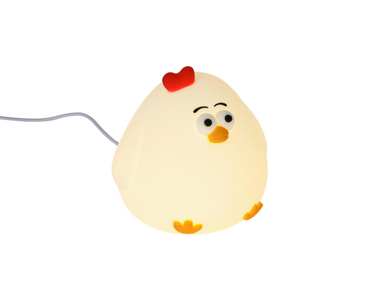 NOČNÉ SVETLO, 11,5/11,2/10,2 cm - biela, Trend, plast (11,5/11,2/10,2cm) - Novel