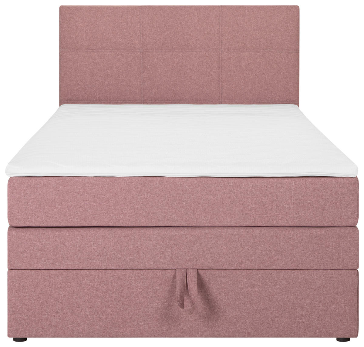 BOXSPRINGBETT 140/200 cm,  in Altrosa  - Schwarz/Altrosa, Design, Kunststoff/Textil (140/200cm) - Welnova