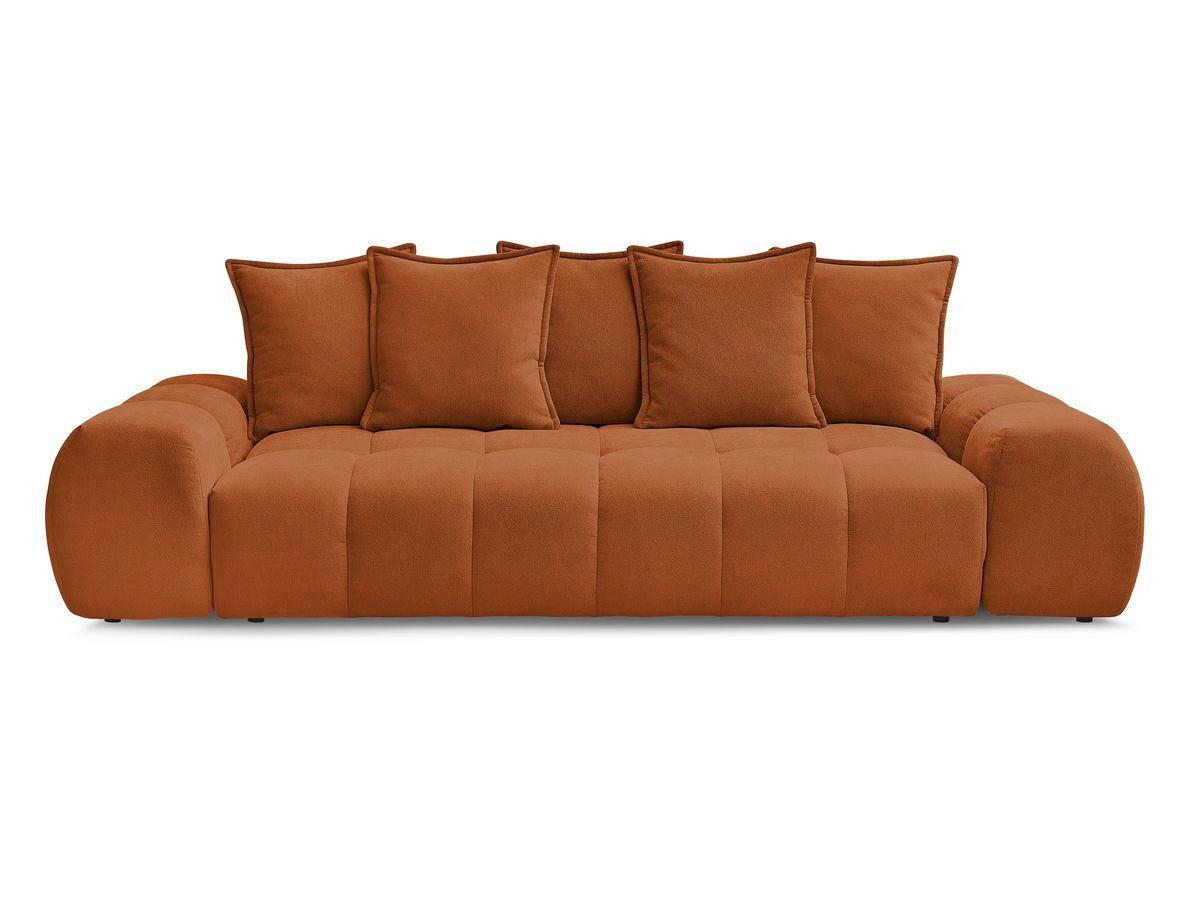 3-SITZER-SOFA EVEREST Struktur Orange  - Schwarz/Orange, MODERN, Kunststoff/Textil (278/90/115cm)
