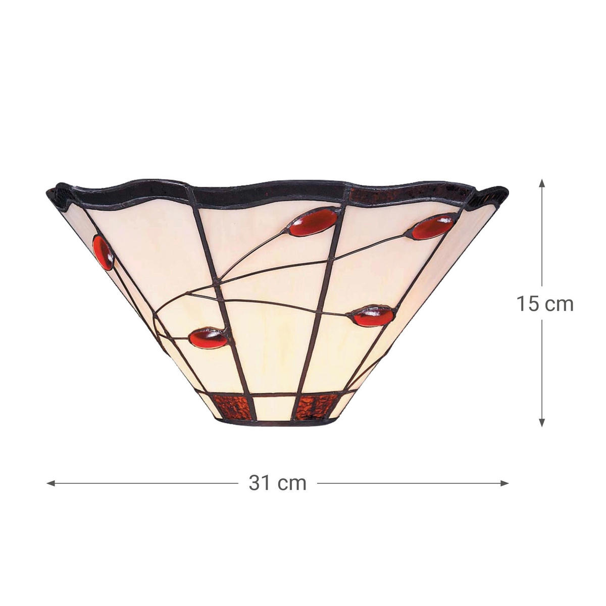 FALILÁMPA - többszínű, Basics, Üveg (16/31/15cm)
