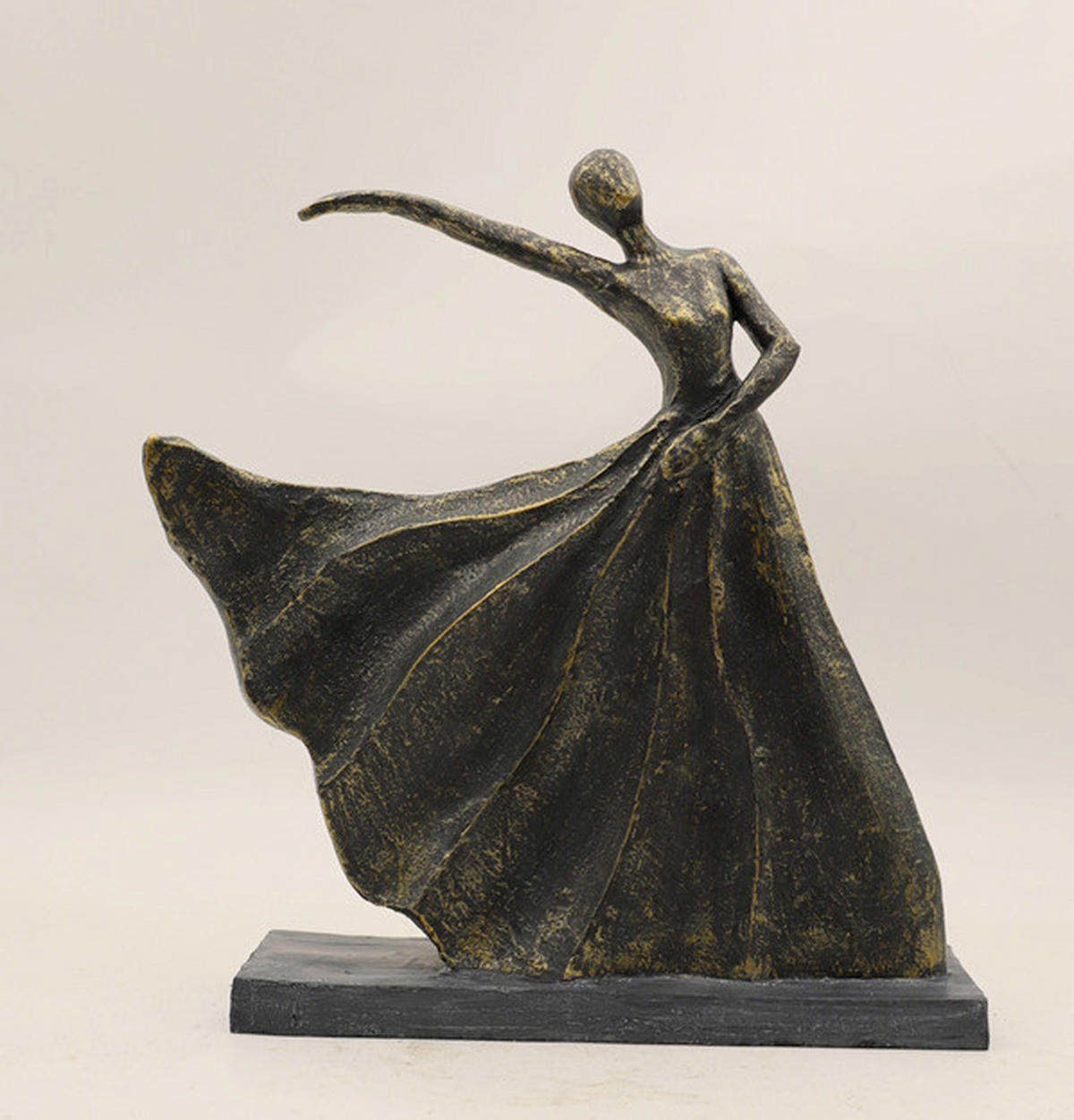 DEKORAČNÍ POSTAVIČKA DÁMA - černý chrom, Basics, plast (28.4/8.4/29.5cm)