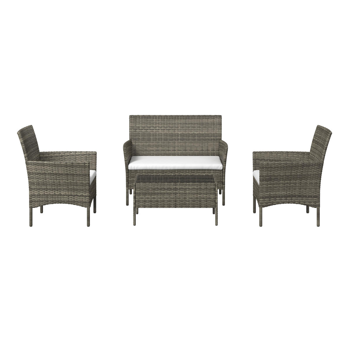 VRTNI SET       krem barve, siva, črna    - siva/črna, Basics, umetna masa/steklo - Ambia Garden