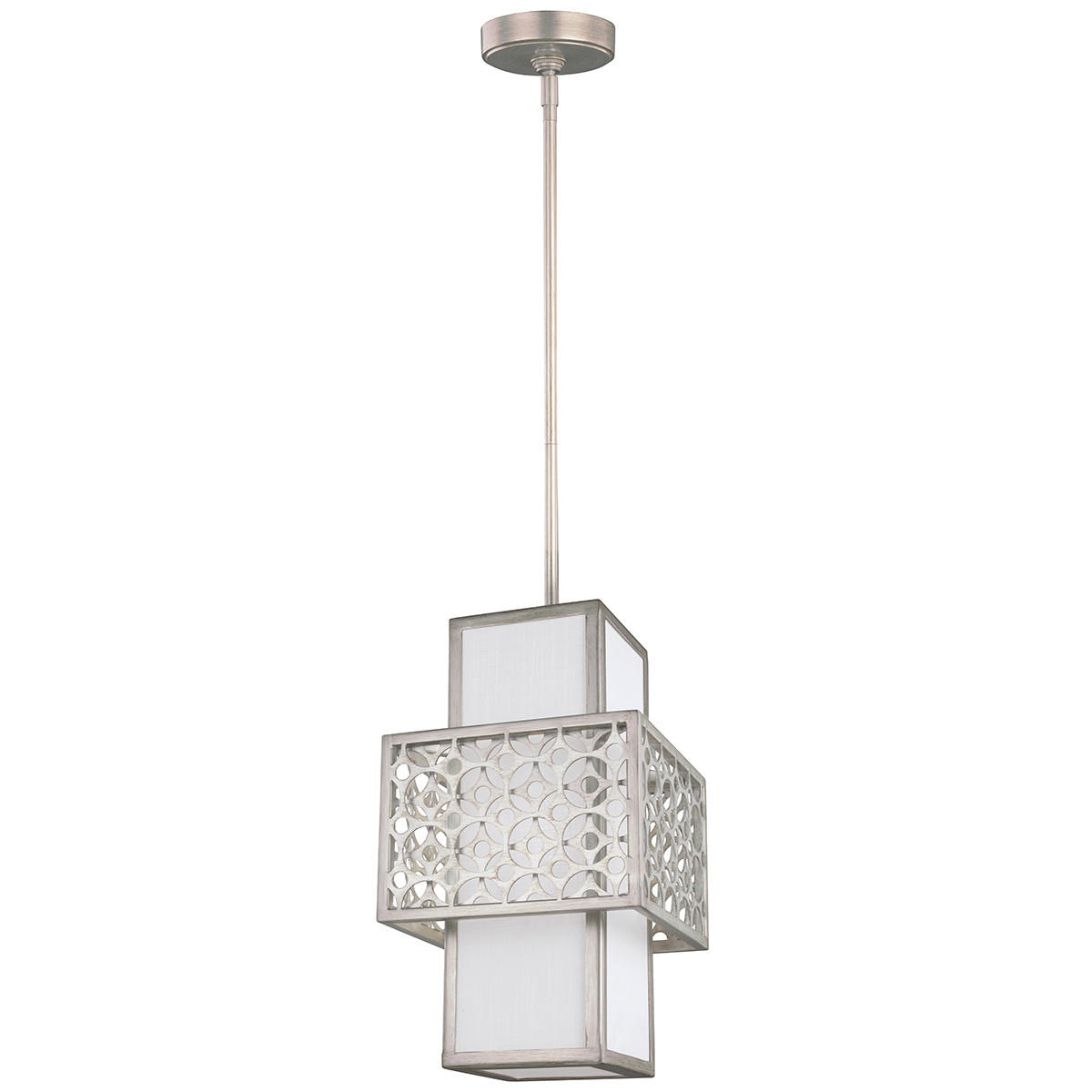 HÄNGELEUCHTE Elstead Kenney 20.3/45.1 cm   - Silberfarben, KONVENTIONELL, Metall (20.3/45.1cm) - Elstead Lighting