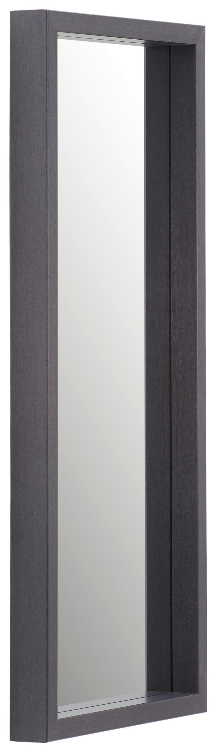 WANDSPIEGEL 34/74/4 cm    in rechteckig  - Schwarz, Design, Glas/Holzwerkstoff (34/74/4cm)
