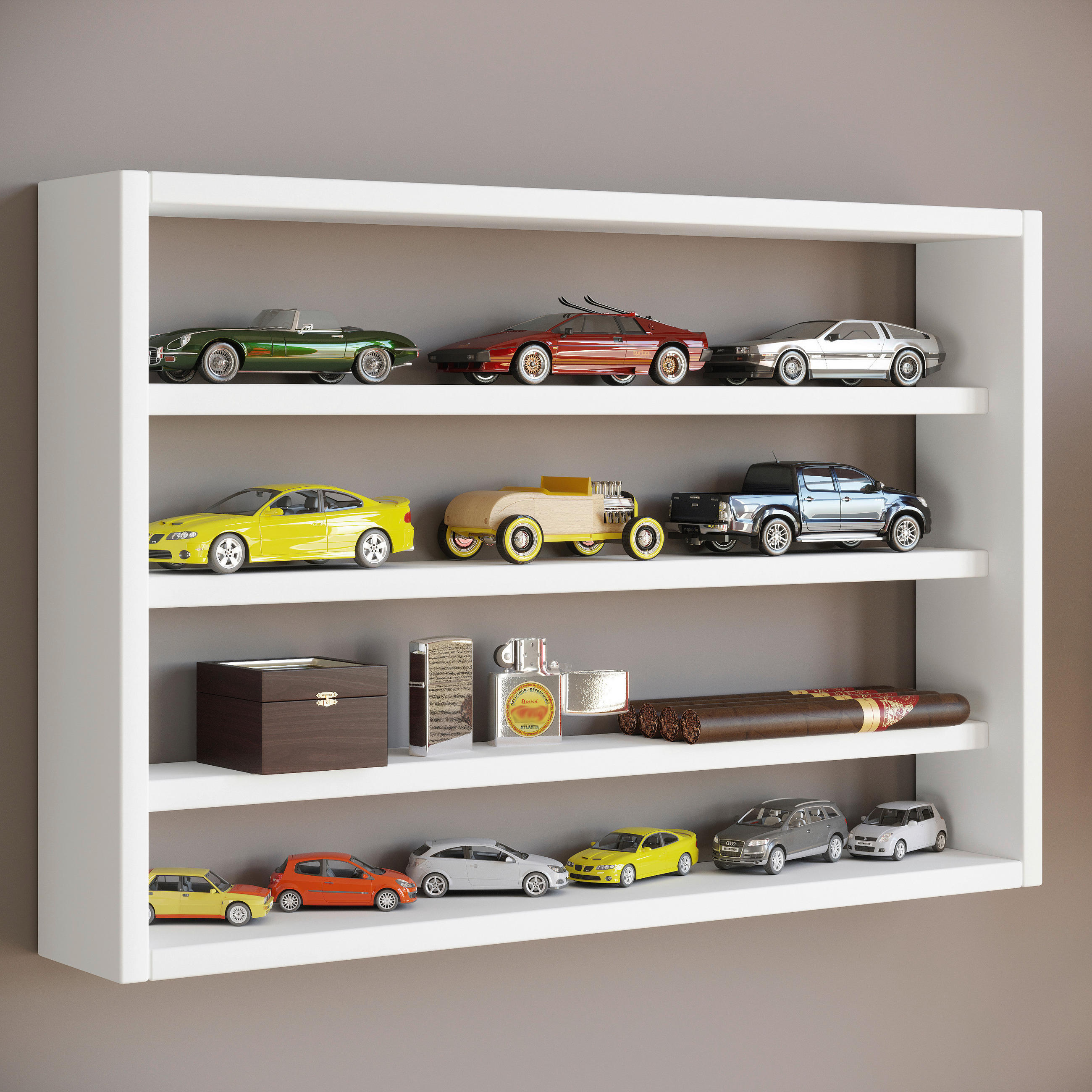 WANDREGAL 60/40/10 cm  - Weiss, Design, Holzwerkstoff (60/40/10cm) - MID.YOU