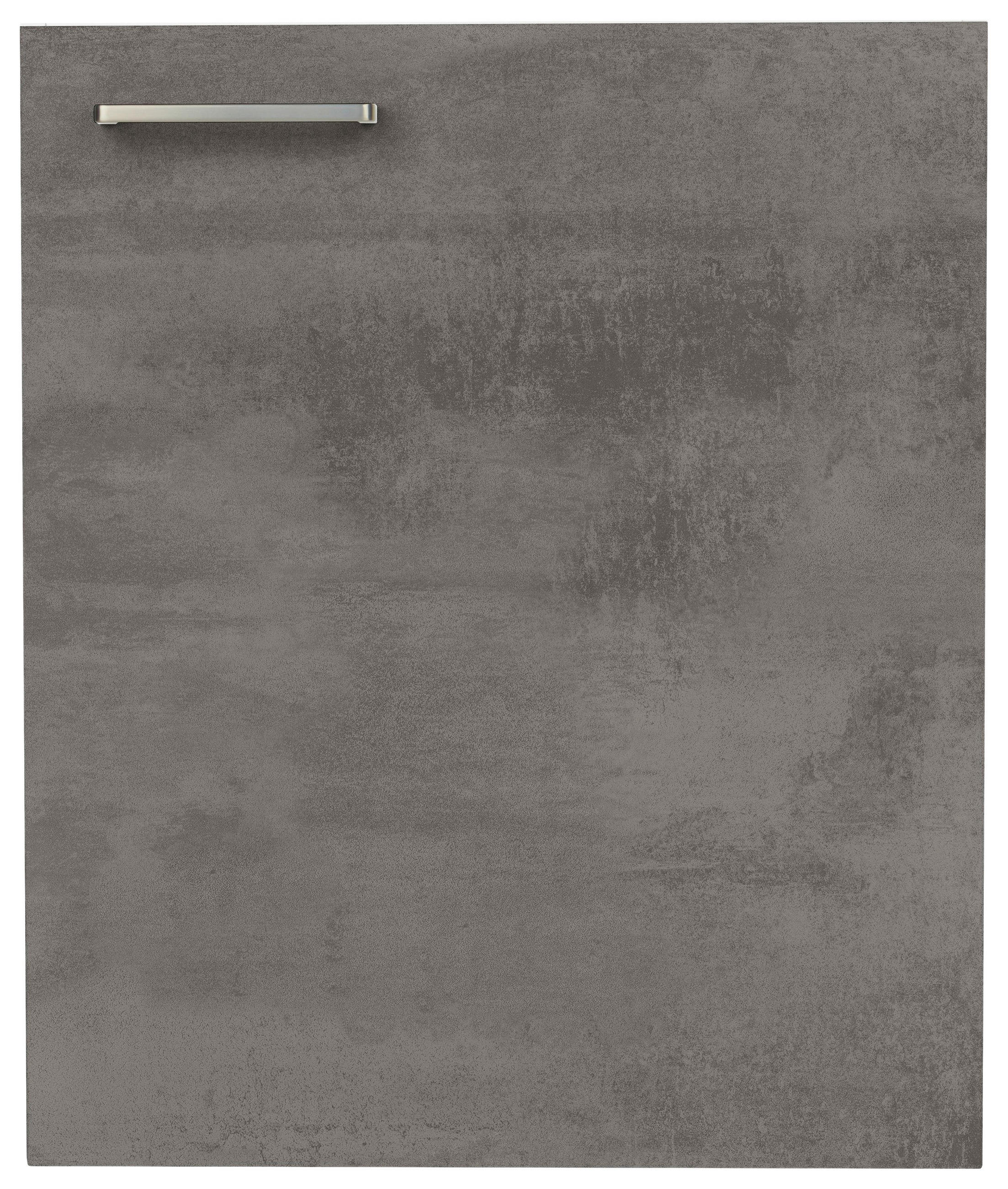 KÜCHENSCHRANKFRONT 60/72/56 cm  in Schieferfarben  - Schieferfarben/Edelstahlfarben, MODERN, Holzwerkstoff/Metall (60/72/56cm) - Nobilia