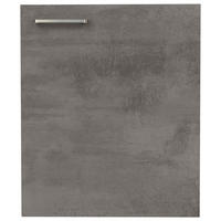 KÜCHENSCHRANKFRONT 60/72/56 cm  in Schieferfarben  - Schieferfarben/Edelstahlfarben, MODERN, Holzwerkstoff/Metall (60/72/56cm) - Nobilia