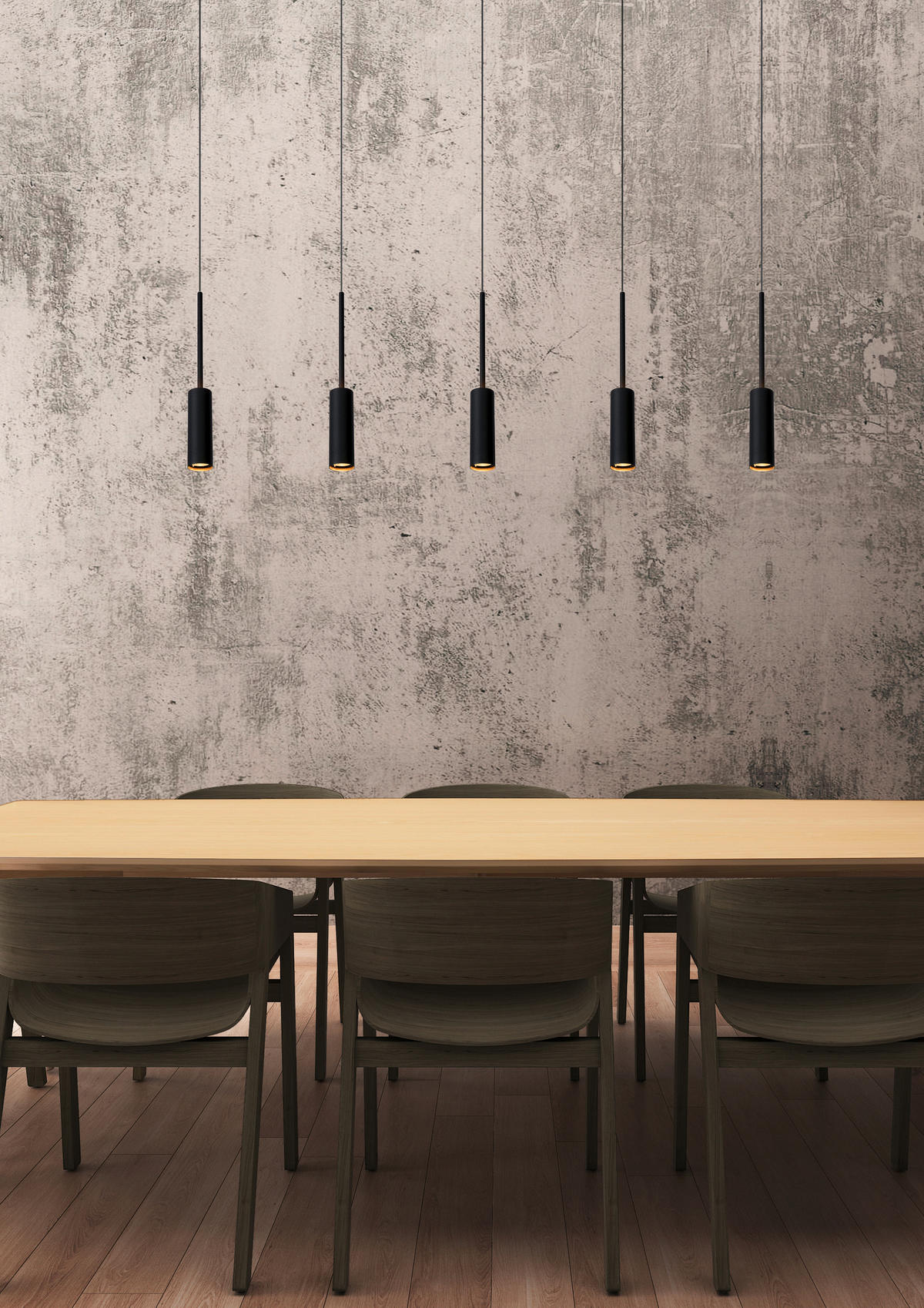 HÄNGELEUCHTE Tubule 101/10/167 cm   - Schwarz, Design, Metall (101/10/167cm) - Lucide