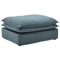 HOCKER Bouclé Blau  - Blau/Schwarz, Trend, Kunststoff/Textil (90/46/105cm) - Livetastic