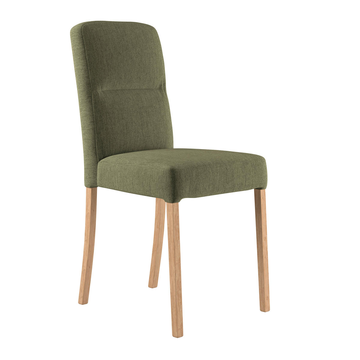 STUHL - Eichefarben/Grün, KONVENTIONELL, Holz/Textil (43/91/58cm)