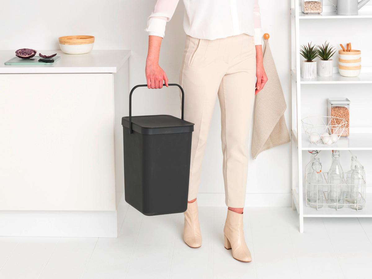 ABFALLEIMER 25 l  Kunststoff  - Grau, Design, Kunststoff (26,7/40/34,1cm) - Brabantia