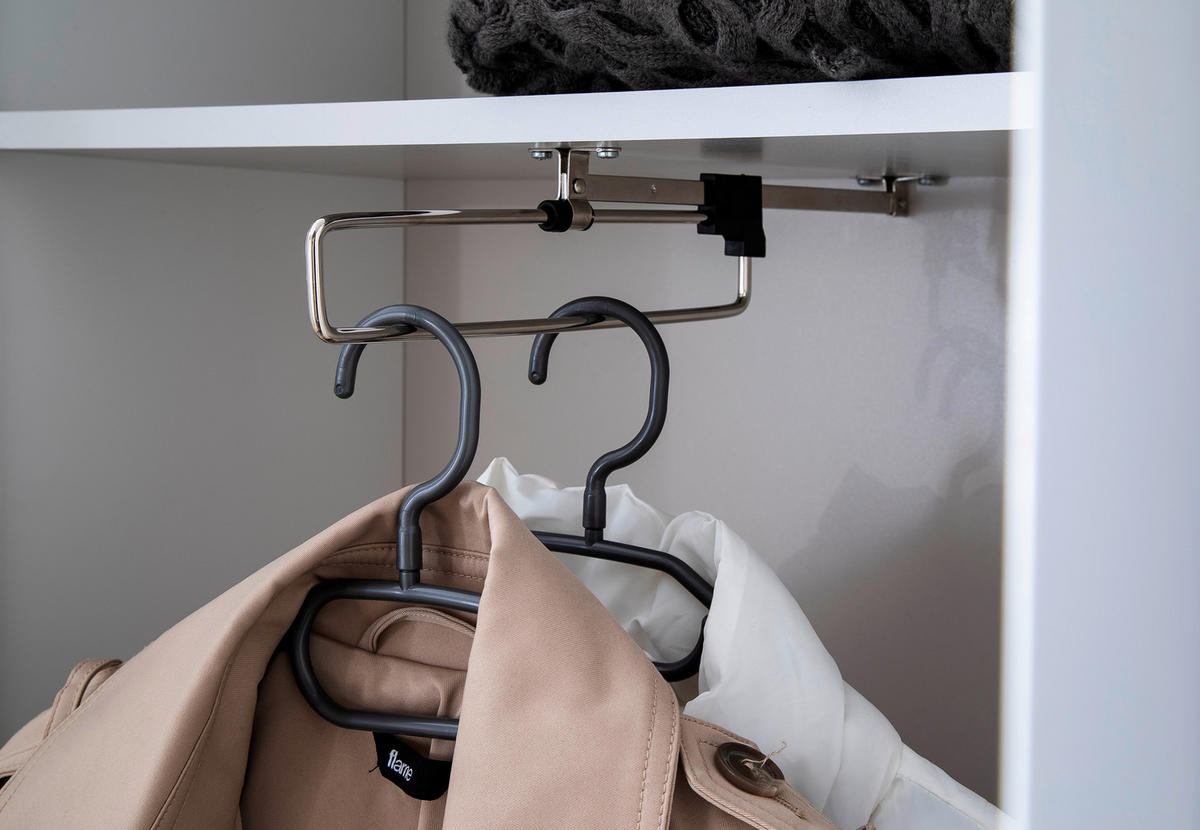 GARDEROBE 5-teilig  in 220/198/29 cm  - Wildeiche/Weiss, Design, Holz/Holzwerkstoff (220/198/29cm) - Moderano