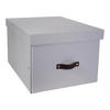 AUFBEWAHRUNGSBOX - Hellgrau/Grau, Basics, Karton/Papier (38/28.5/50.5cm)