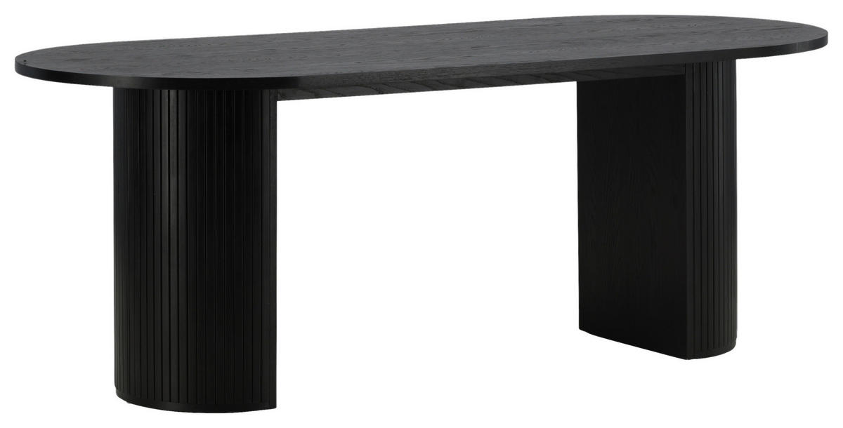 ESSTISCH in Holzwerkstoff, Holz 200/90/75 cm  - Schwarz, Design, Holz/Holzwerkstoff (200/90/75cm) - Livetastic