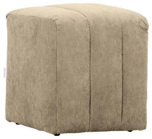 HOCKER in Textil Taupe  - Taupe/Schwarz, Design, Kunststoff/Textil (43/50/43cm) - Novel