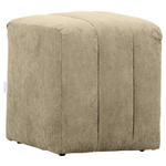 HOCKER in Textil Taupe  - Taupe/Schwarz, Design, Kunststoff/Textil (43/50/43cm) - Novel