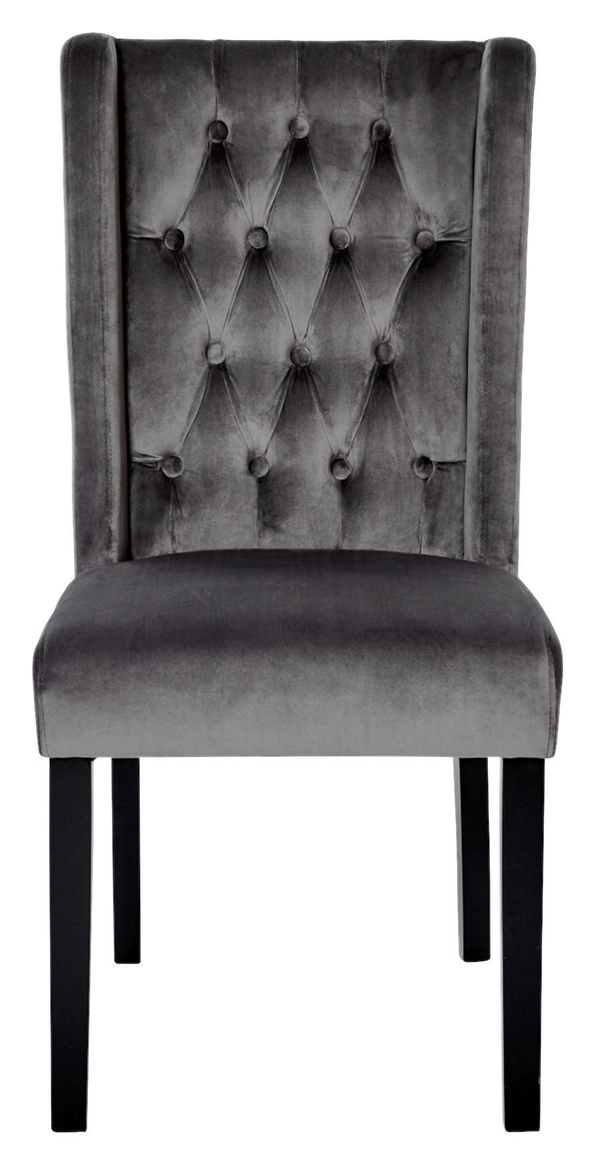 STUHL  in Samt  - Anthrazit/Schwarz, Modern, Holz/Textil (50/62/99cm) - Livetastic