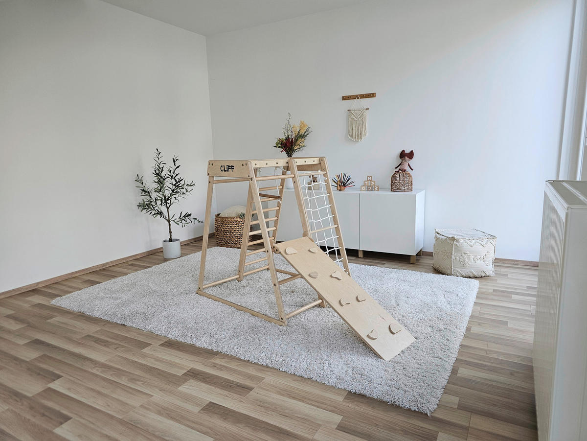 KLETTERGERÜST - Birkefarben, Basics, Holz (84/105/113cm) - KIDWOOD