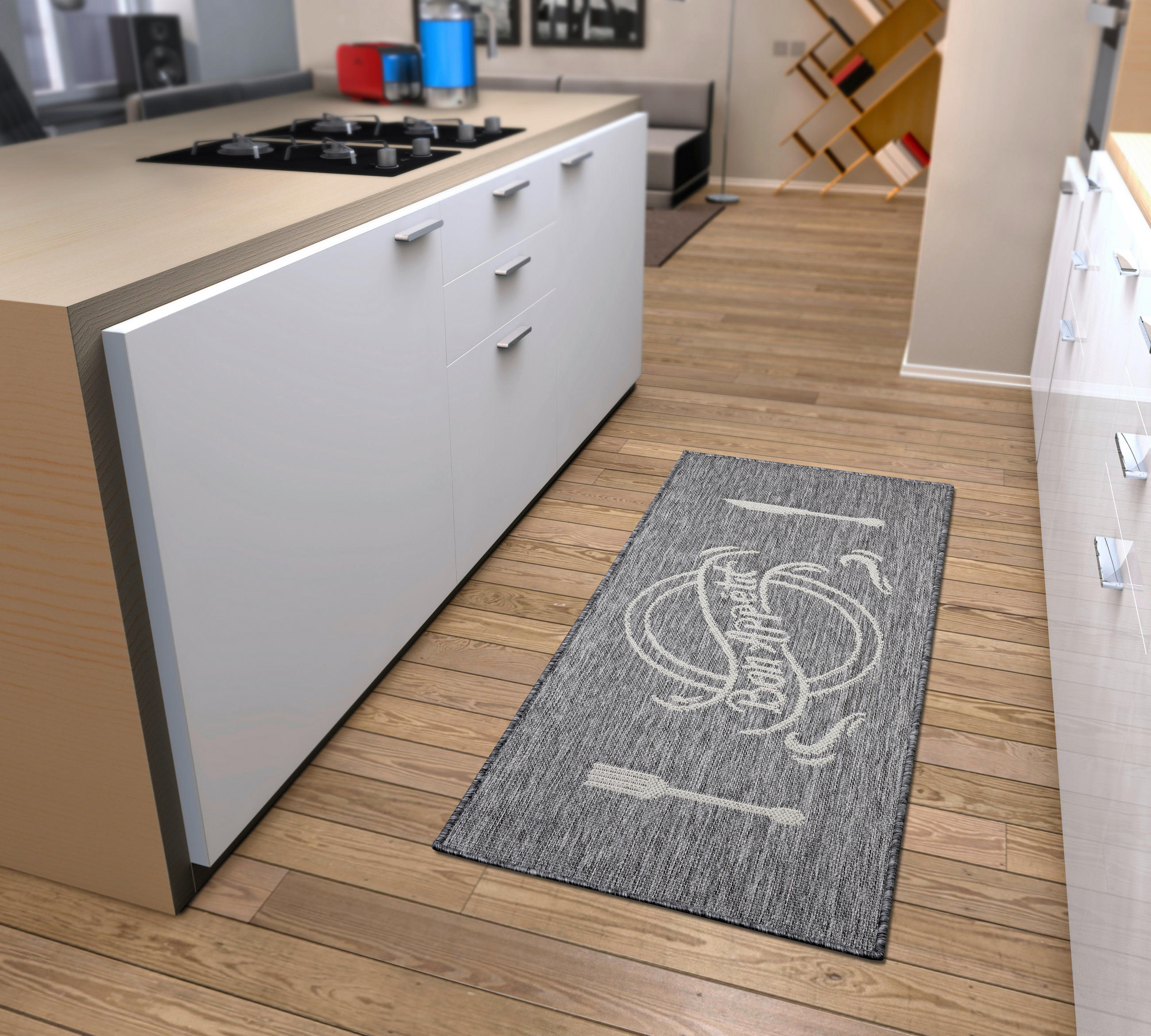 KÜCHENLÄUFER 62/150 cm Cucina Creme, Grau  - Creme/Grau, Design, Kunststoff (62/150cm) - Esposa