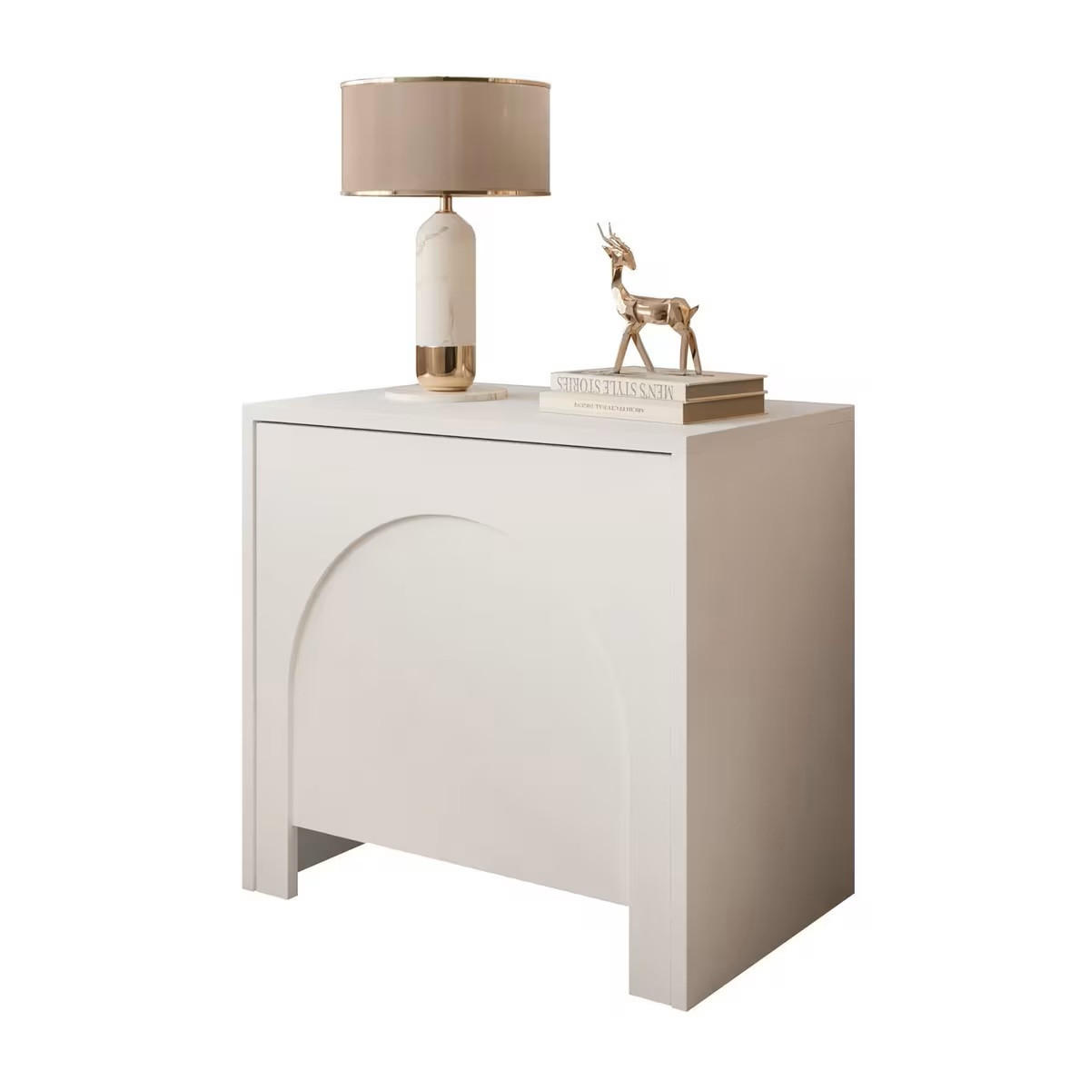 NACHTSCHRANK 53,5/51/35 cm  - Weiß, Design, Holzwerkstoff (53,5/51/35cm) - Boxxx