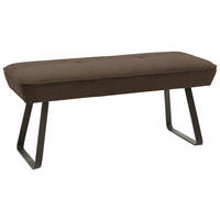 HOCKERBANK 118/50/51 cm   - Dunkelbraun/Schwarz, Design, Textil/Metall (118/50/51cm) - Dieter Knoll
