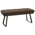 HOCKERBANK 118/50/51 cm   - Dunkelbraun/Schwarz, Design, Textil/Metall (118/50/51cm) - Dieter Knoll