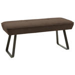 HOCKERBANK 118/50/51 cm   - Dunkelbraun/Schwarz, Design, Textil/Metall (118/50/51cm) - Dieter Knoll