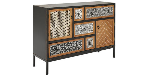 KOMMODE  in 120/84/38 cm  - Multicolor/Schwarz, ROMANTIK / LANDHAUS, Holz/Holzwerkstoff (120/84/38cm) - Landscape