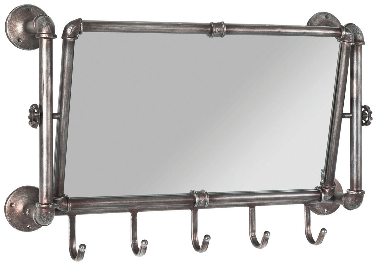 WANDGARDEROBE  in Anthrazit  - Anthrazit, Design, Glas/Metall (75/45/16cm) - Carryhome