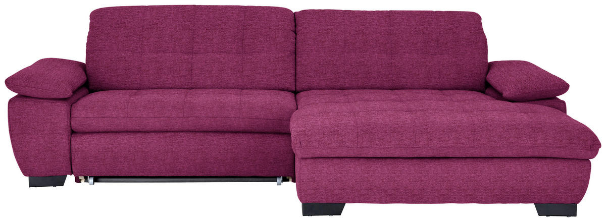 ECKSOFA Webstoff Lila  - Lila/Schwarz, Design, Textil/Metall (265/180cm) - Carryhome