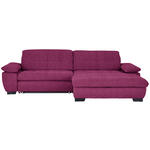 ECKSOFA in Webstoff Lila  265/180 cm  - Lila/Schwarz, Design, Textil/Metall (265/180cm) - Carryhome