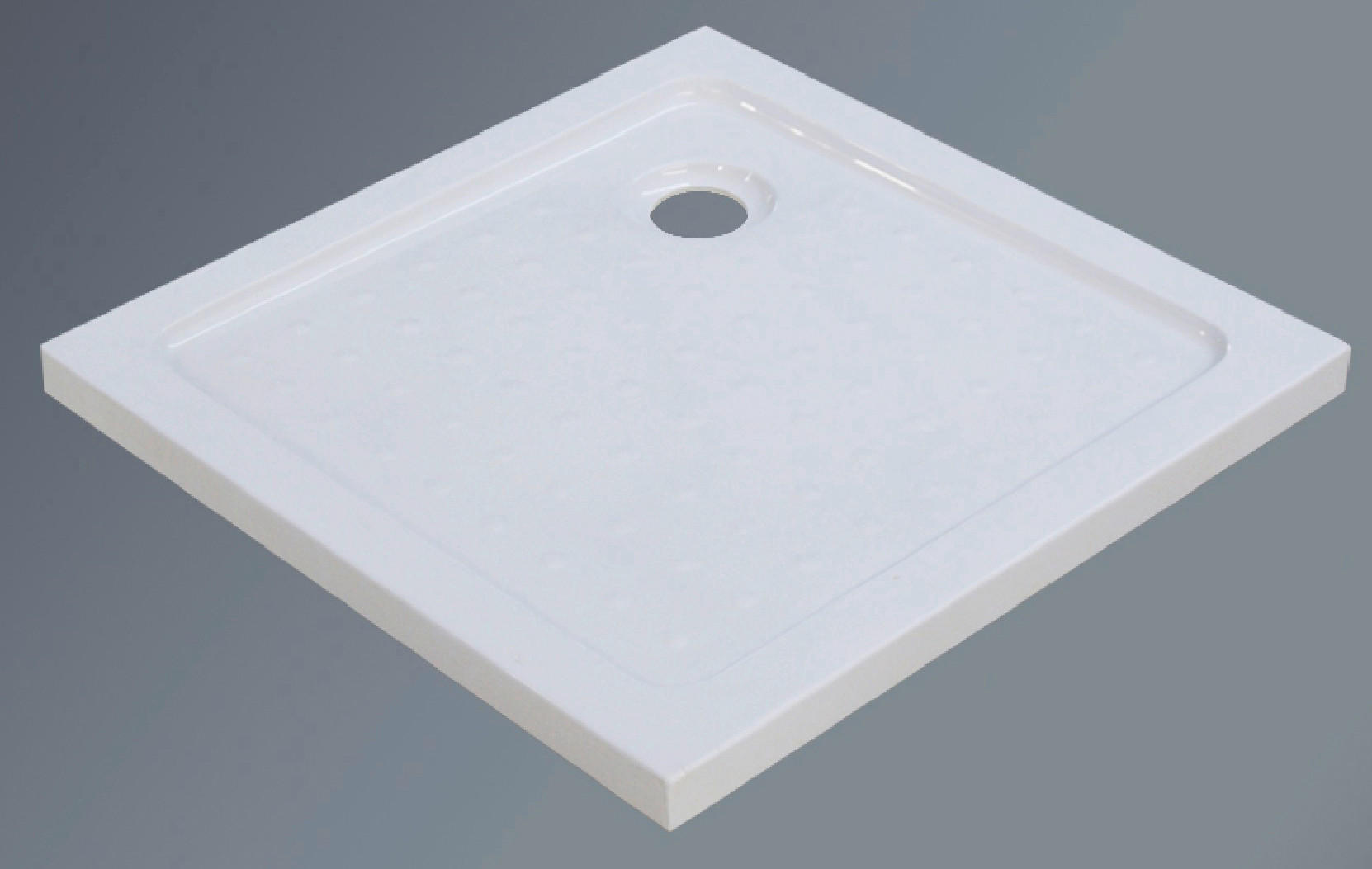 DUSCHTASSE Weiß   - Weiß, KONVENTIONELL, Kunststoff (90/5,5/90cm) - Sanotechnik