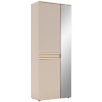 GARDEROBENSCHRANK  in 78/202/38 cm  - Kaschmir/Eichefarben, Design, Glas/Holzwerkstoff (78/202/38cm) - Xora